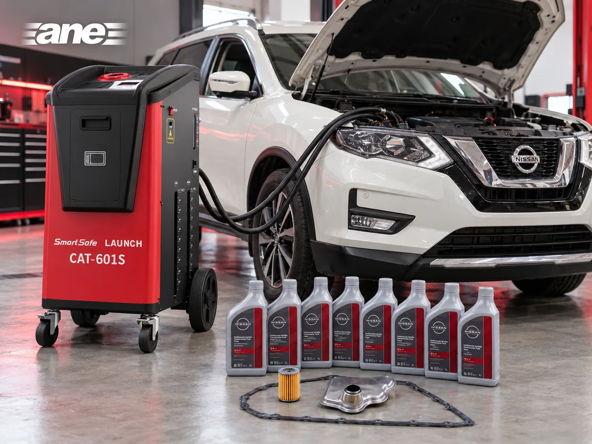 Cambio de aceite CVT Nissan con máquina